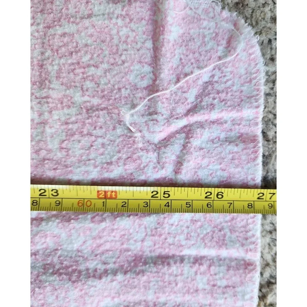 Laura Ashley Baby Receiving Blanket Flannel Cotton‎ Pink Floral 27